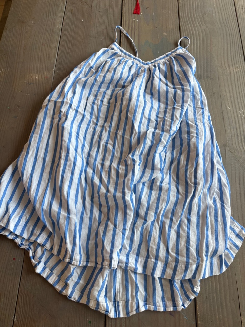Ava & Viv Blue and White Striped Mini Dress
